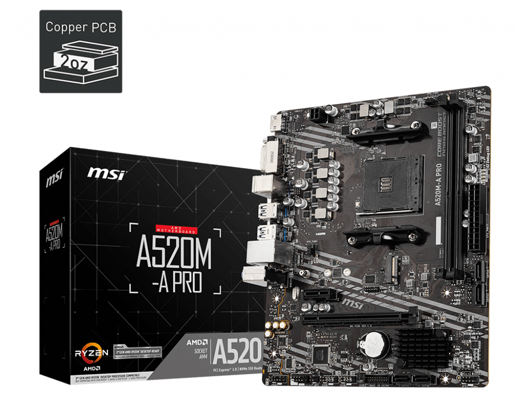 

Материнська плата MSI A520M-A PRO Socket AM4