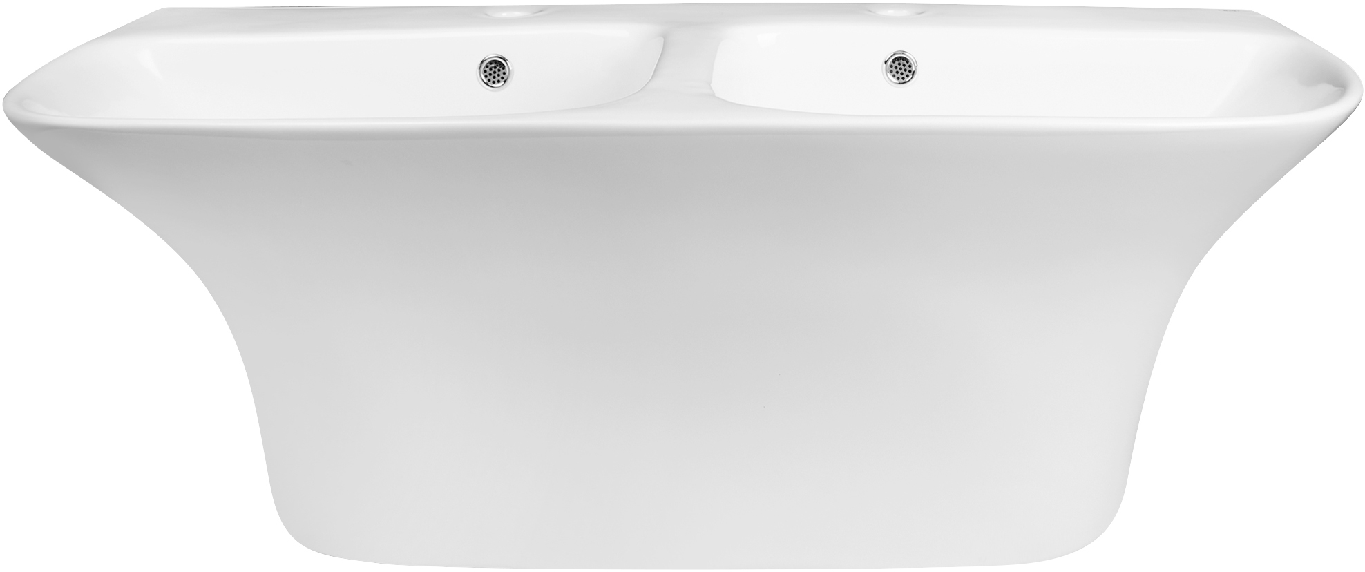 

Раковина-моноблок с 2-мя чашами QTAP Virgo QT1811G760W с 2-мя донными клапанами