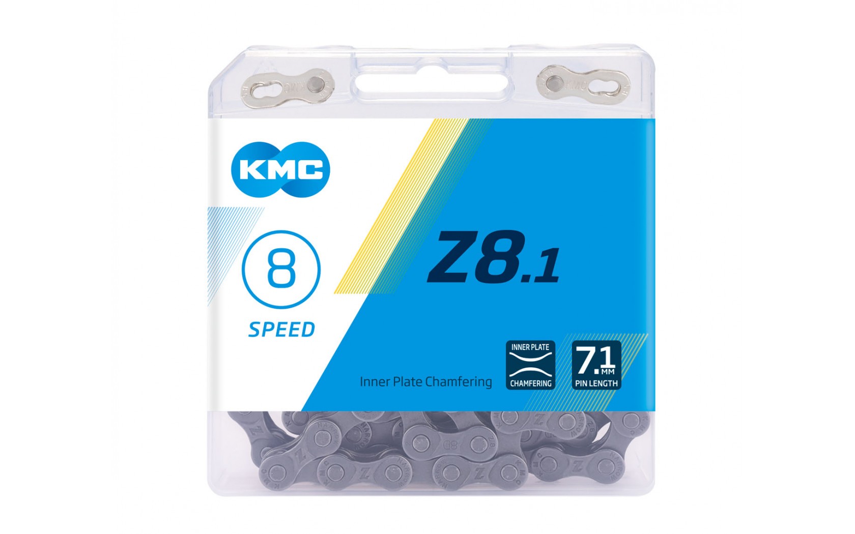 

Цепь KMC Z8.1 1/2 "X 3/32" 116 звеньев, 8шв, серый (00876)