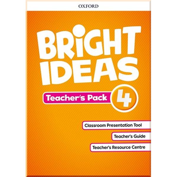 

Bright Ideas 4 Teacher's Pack. Oxford University Press. ISBN:9780194111324