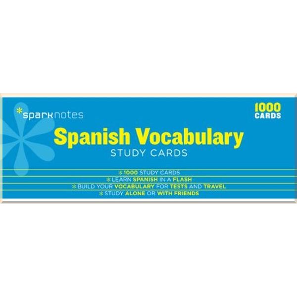 

Spanish Vocabulary Study Cards. SparkNotes. ISBN:9781411470101