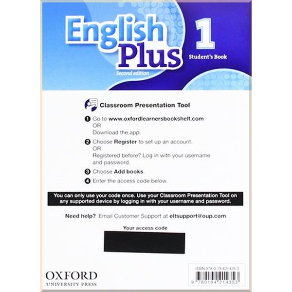 

English Plus Second Edition 1 Student's Book Classroom Presentation Tool eBook Pack. Ben Wetz. ISBN:9780194214353