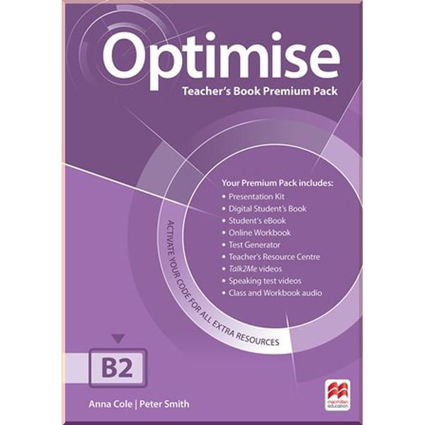 

Optimise B2 Teacher's Book Premium Pack. Peter Smith, Anna Cole. ISBN:9780230488823