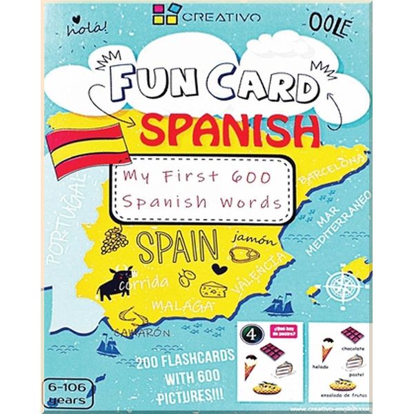 

Fun Card Spanish: XXL Spanish My First 600 Words. CREATIVO. ISBN:9788366122451