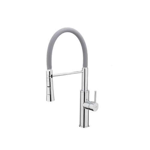 

Смеситель для кухни гибкий гусак U гайка серый/хром Ø40 FRAP F4452-6