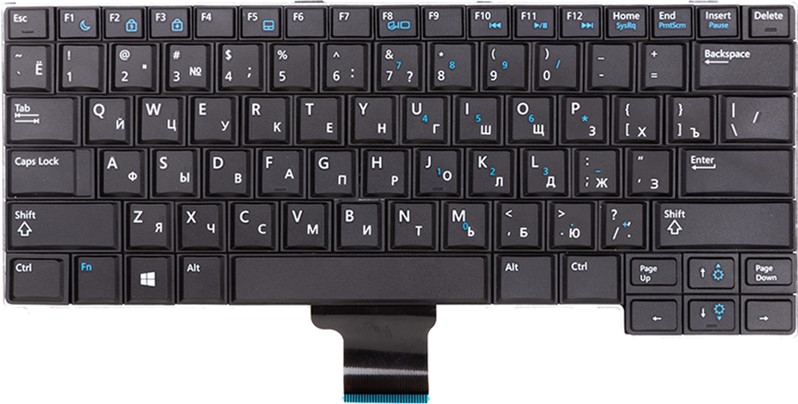 

Клавіатура для ноутбука PowerPlant Dell Latitude E7240, E7440 Чорна