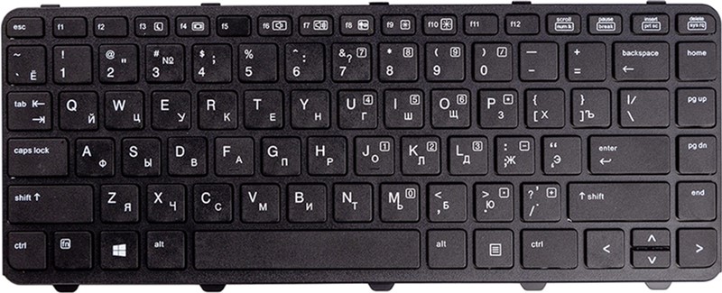 

Клавіатура для ноутбука PowerPlant HP ProBook 640 G1 Чорна, Чорна фрейм