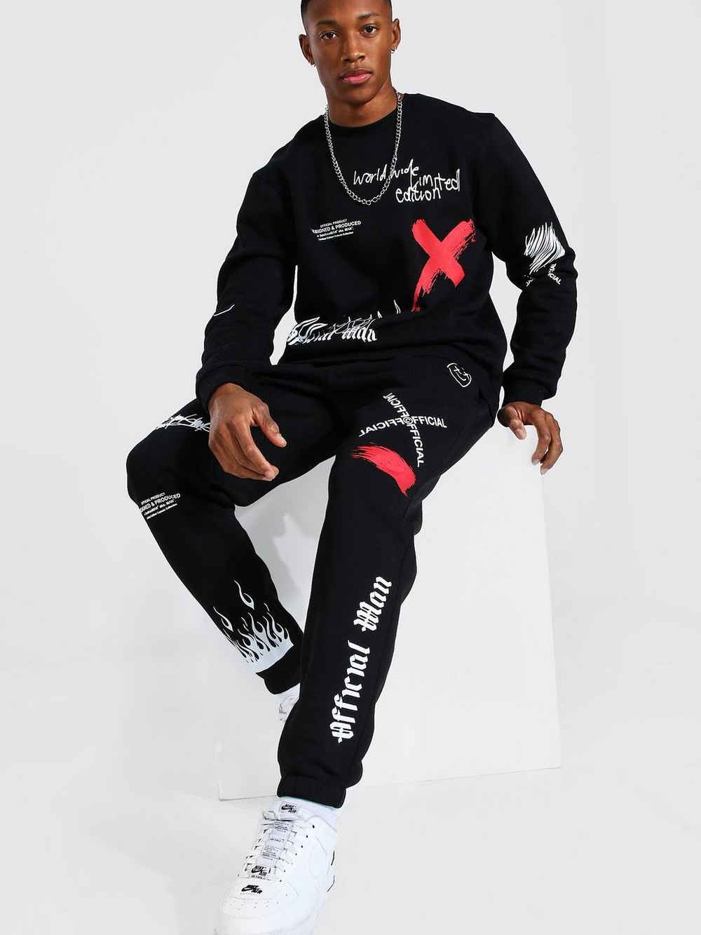 

Спортивные штаны Boohoo bh04400061 M Черные