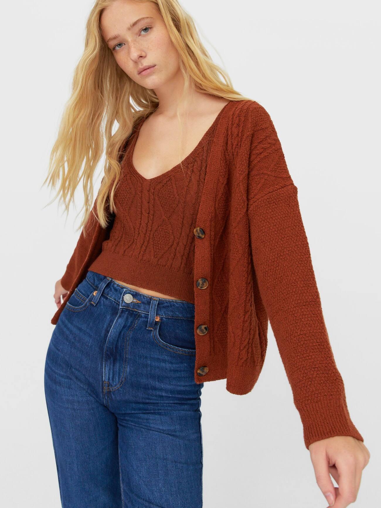 

Кардиган Stradivarius XAZ283543TLHD  Коричневый, Кардиган Stradivarius XAZ283543TLHD M Коричневый