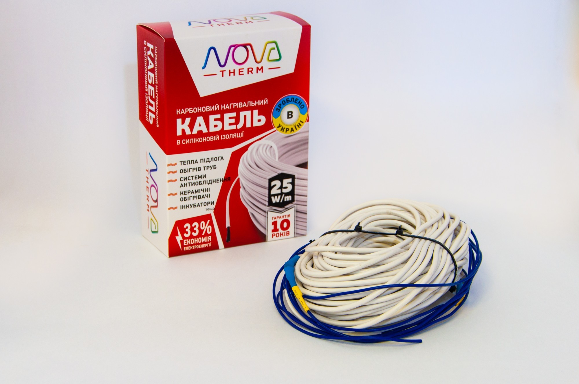 

Нагревательный кабель Nova Therm 20 м / 404 Вт в комплекте с терморегулятором