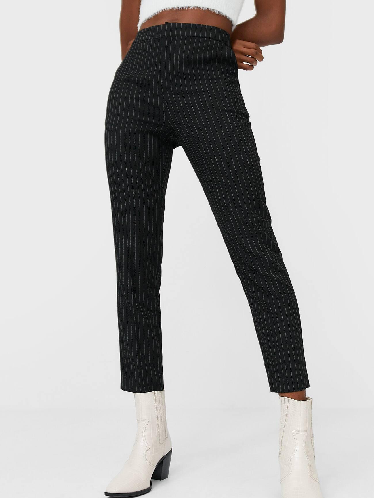 

Брюки Stradivarius XAZ283741JJLD XL Черные с серым
