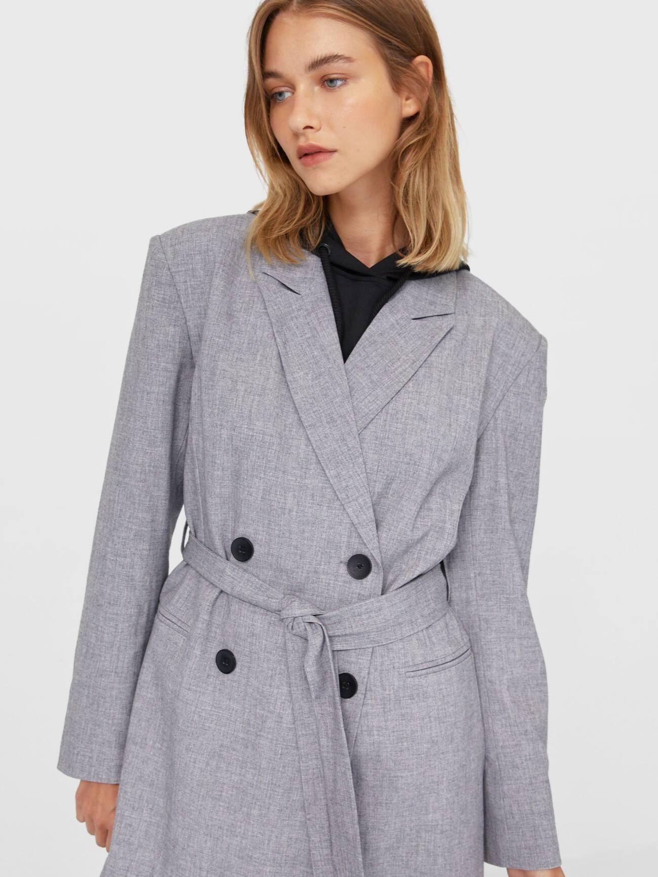 

Тренч Stradivarius XAZ283823PILM M Серый