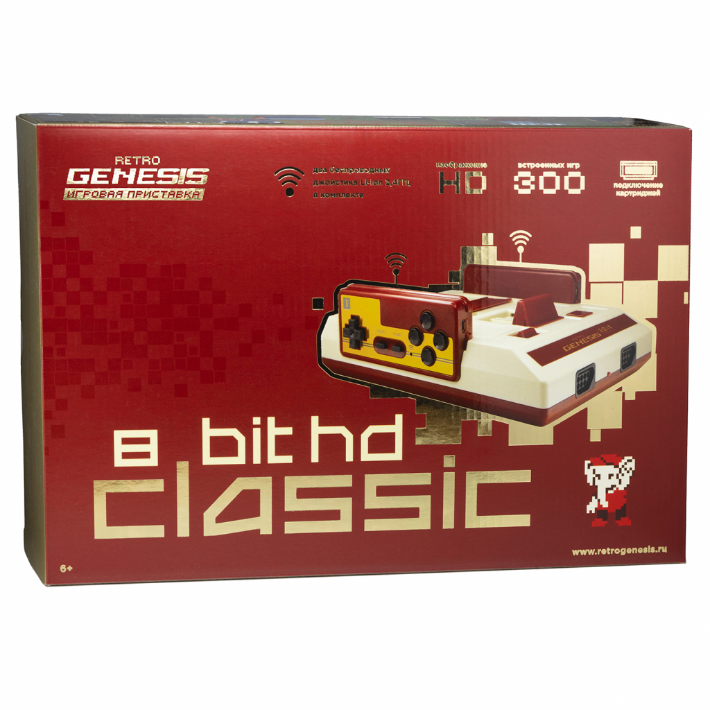 

Игровая консоль Retro Genesis 8 Bit HD Classic (300 игр, 2 беспроводны (CONSKDN89)