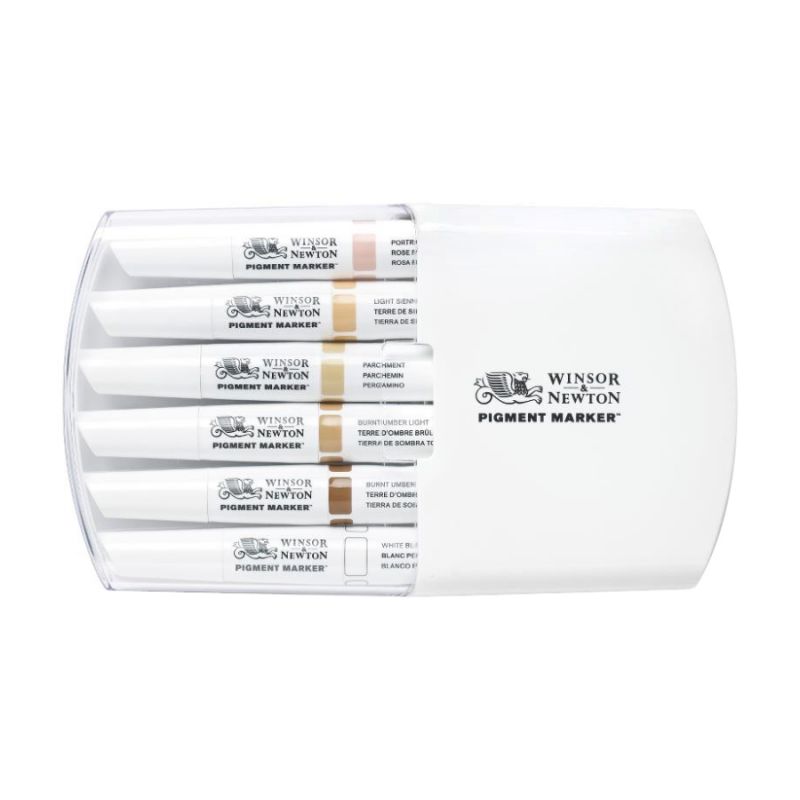 

Набор маркеров 6шт. Телесные тона Pigment marker W&N