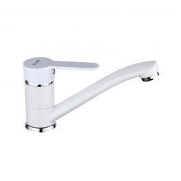 

Смеситель для умывальника поворотный гусак шпилька белый/хром Ø35 FRAP F4541