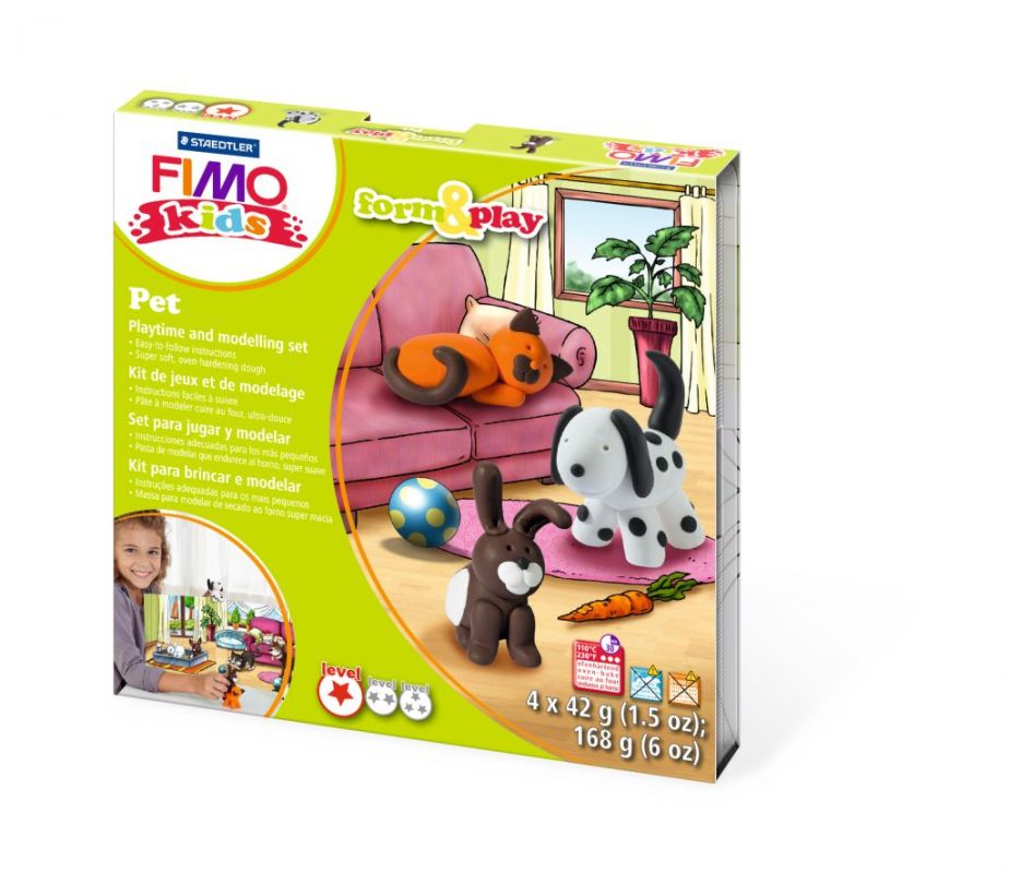 

Набор пластики Fimo Kids Домашние любимцы 4х42г