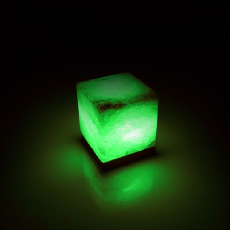 

Соляная лампа-ночник ручной работы BS SALTKEY CUBE, зеленый (BS-SСg)