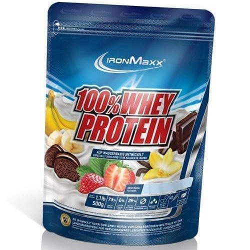 

Сывороточный протеин, 100% Whey Protein, IronMaxx 500г пакет Ваниль-маракуйя (29083009)