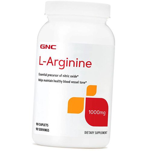 

Аргинин, L-Arginine 1000 caplet, GNC 90каплет (27120007)