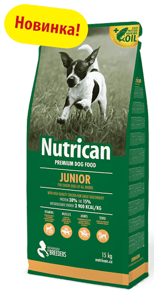 

Корм для собак Nutrican Junior 15 kg
