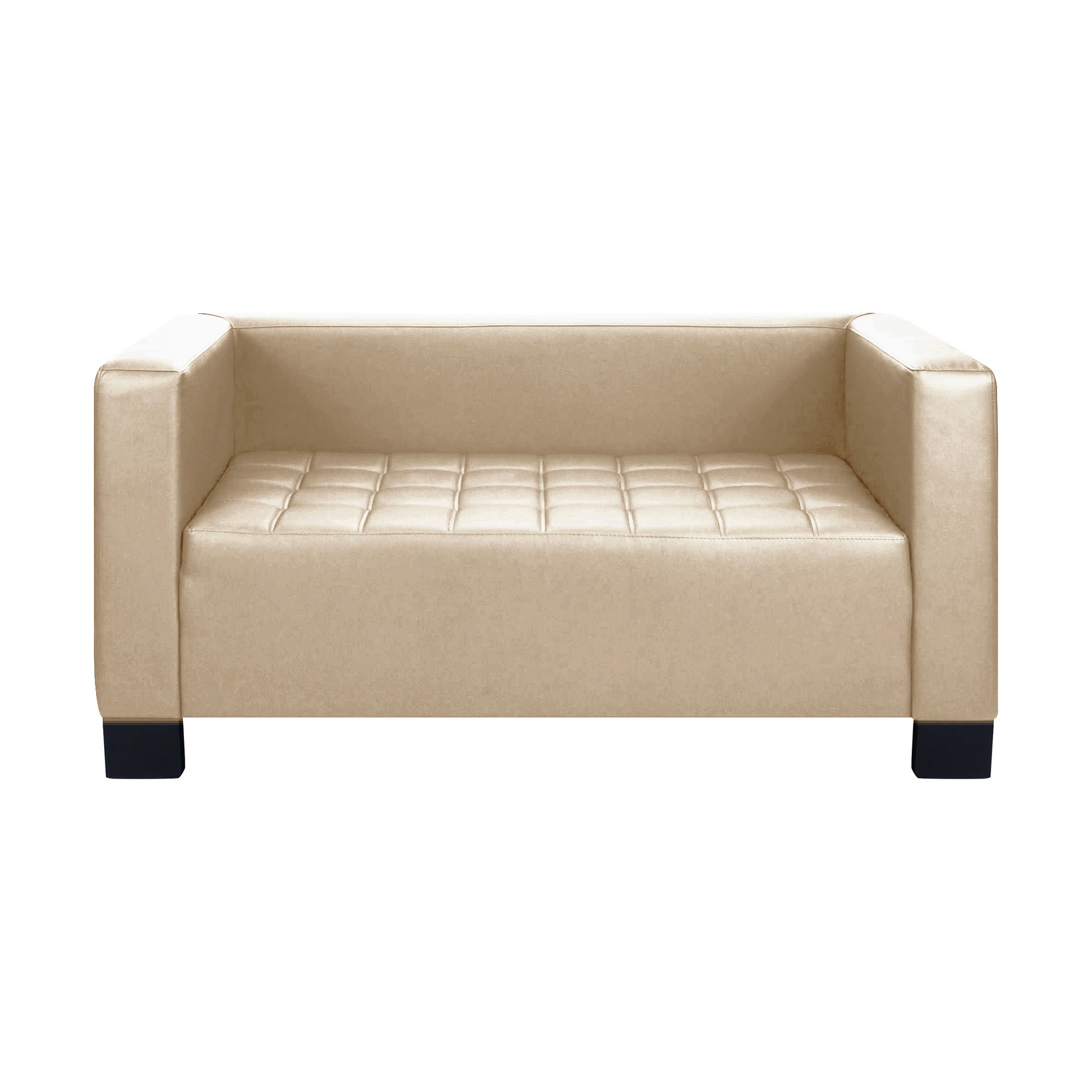 

Диван двухместный в гостиную, в офис Кристалл 1,5 кожзаменитель Неаполь N-01 бежевый AMF