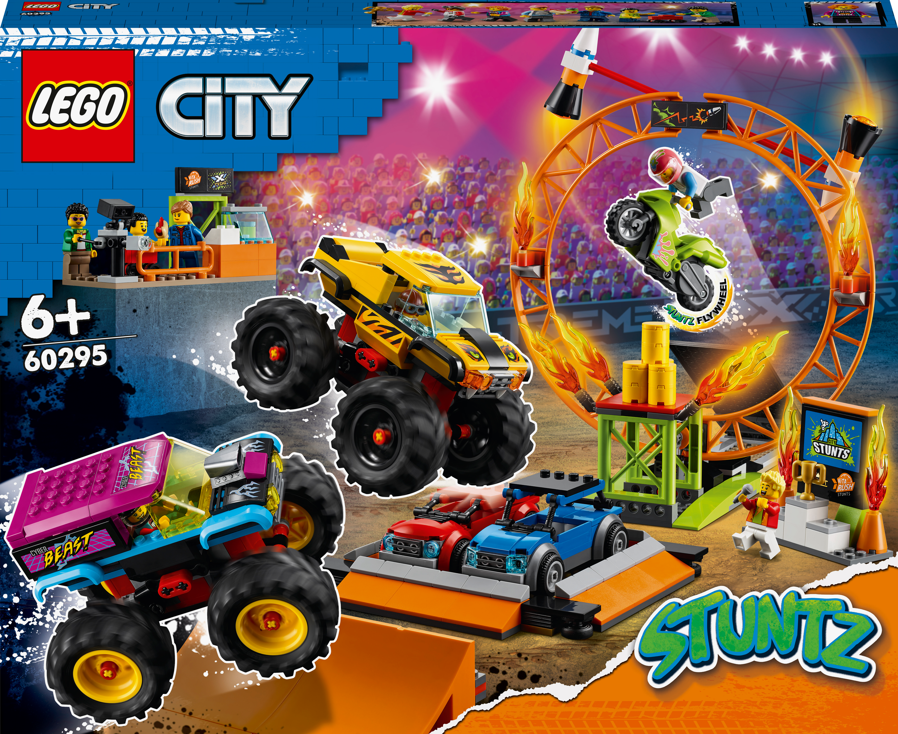 

Конструктор LEGO City Stuntz Арена для шоу каскадёров 668 деталей (60295)