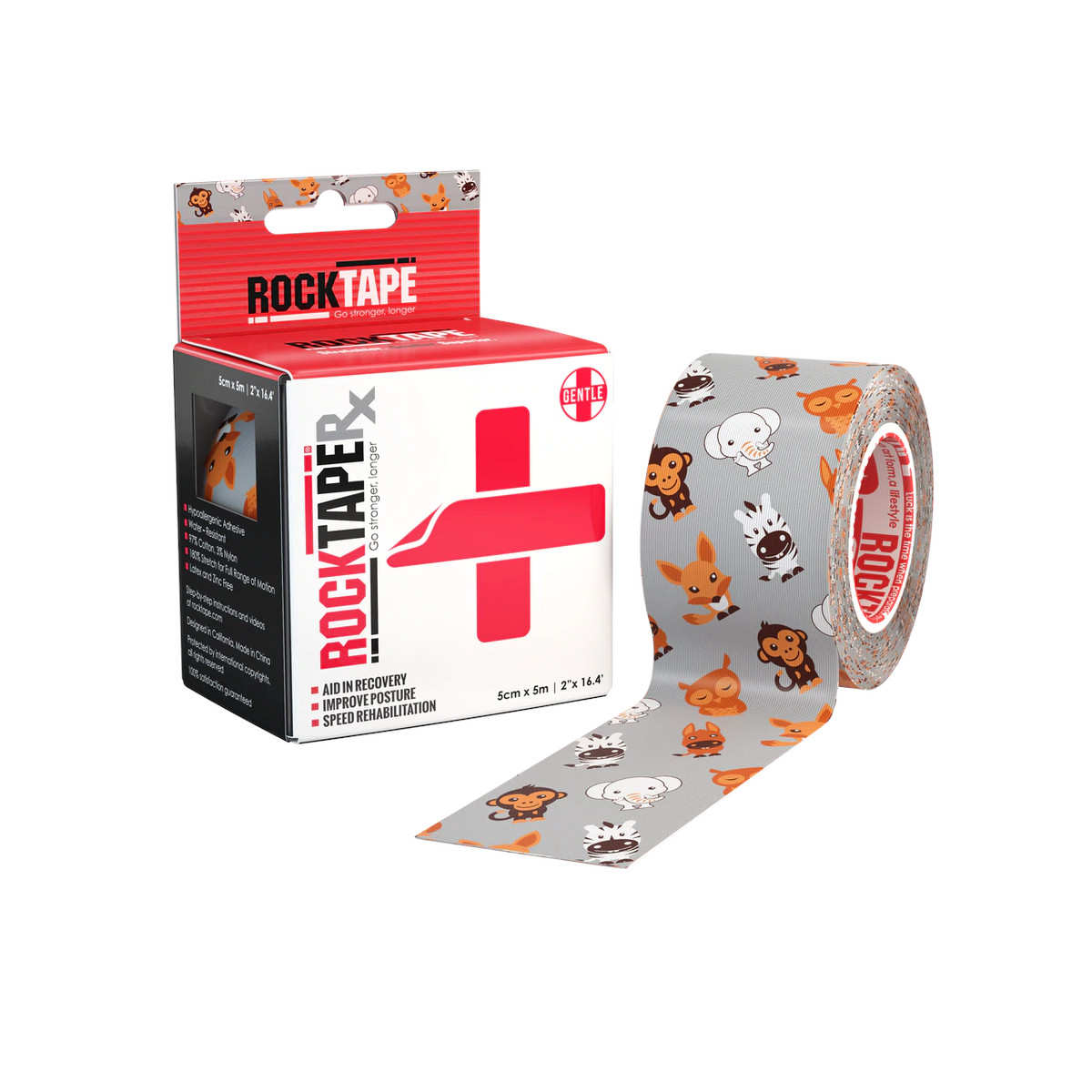

Кинезио тейп RockTape RX (5см х 5м) - животные
