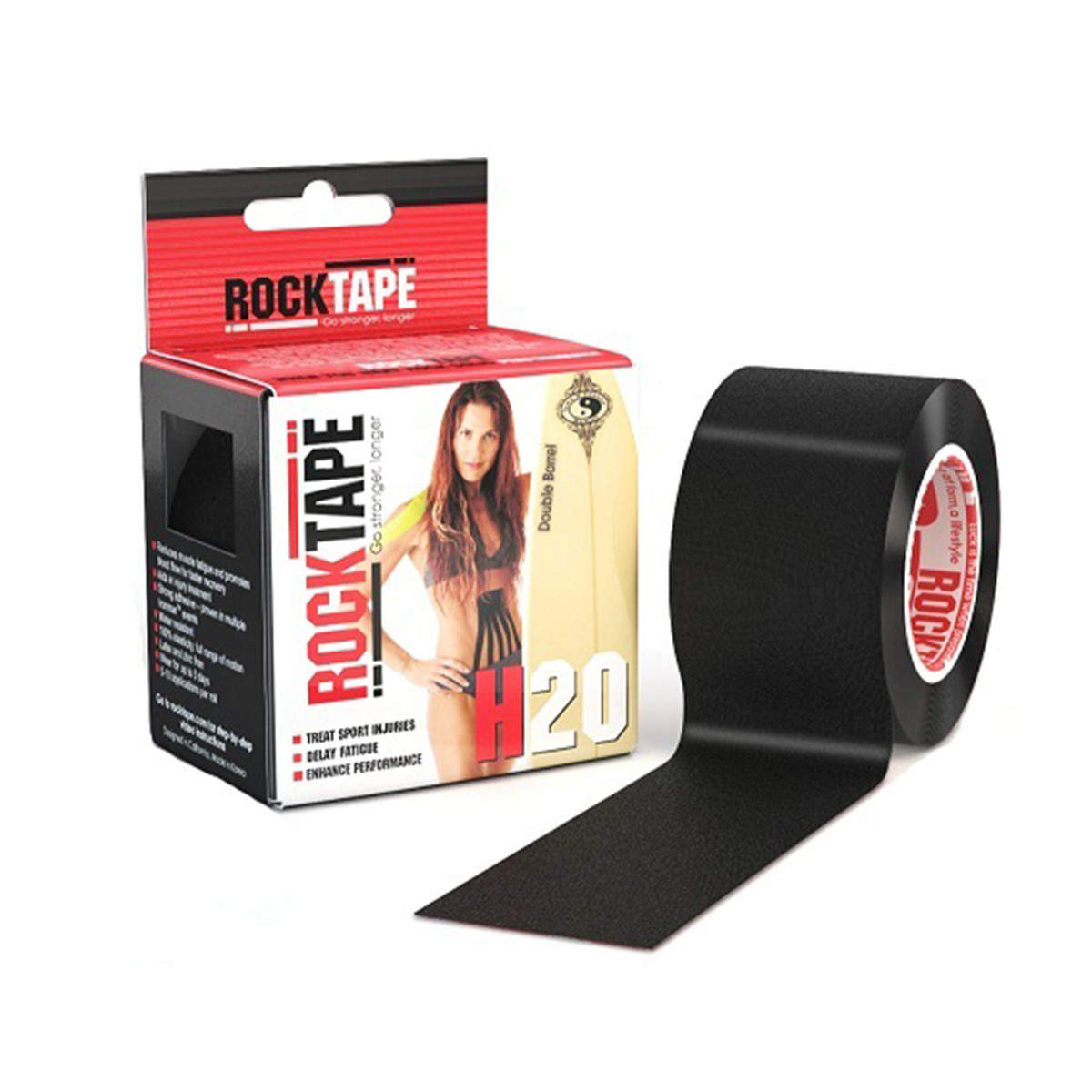 

Кинезио тейп RockTape H2O (5см х 5м) - черный