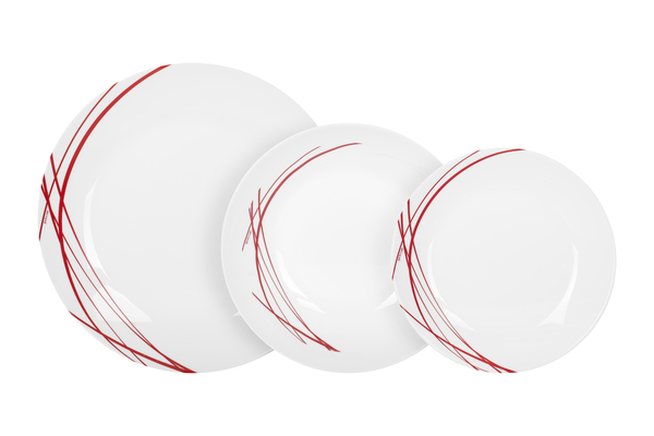 

Сервіз столовий (LM-3363p) Luminarc Arcopal Domitille Rouge 18 пр.