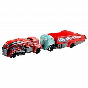 

Машинка грузовик трейлер Hot Wheels Track Truck Loco Loopster (GRV16) 17см