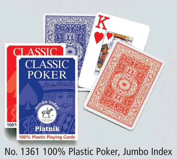 

Карты 100% пластиковые "Poker, Jumbo Index", 55 карт (шт.) 1361