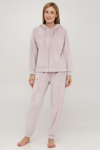 

Комплект для дома из велюра Velour Naviale серебристый пион L 100014