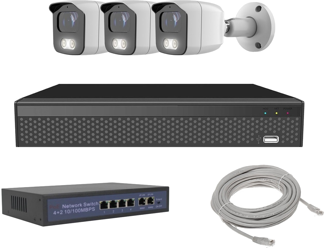 ROZETKA | Фото Комплект IP-видеонаблюдения Covi Security IPC-3W 2MP KIT .