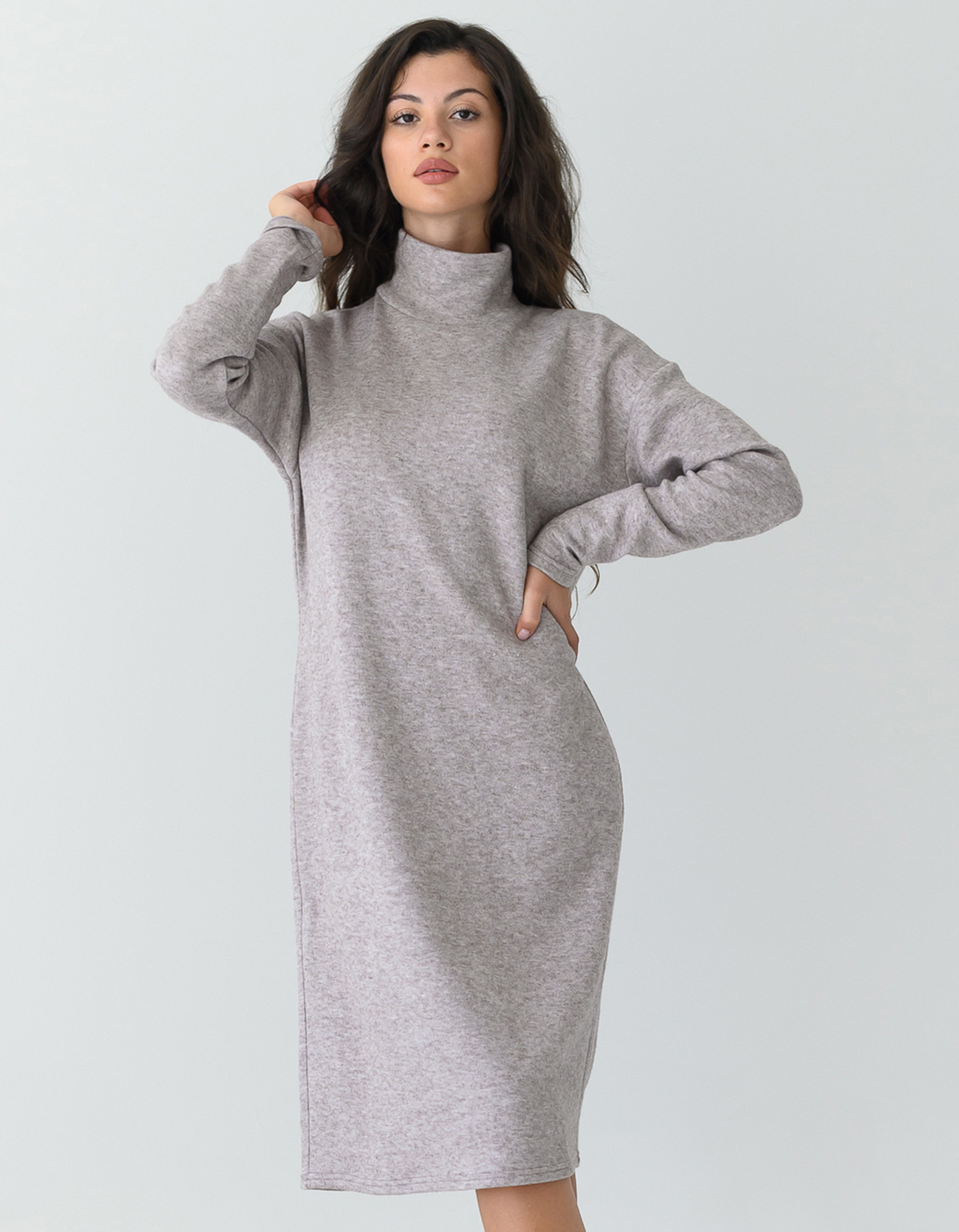 

Платье Wear me женское миди теплое с воротником  Коричневый 2W/19/34, Платье Wear me женское миди теплое с воротником XS Коричневый 2W/19/34