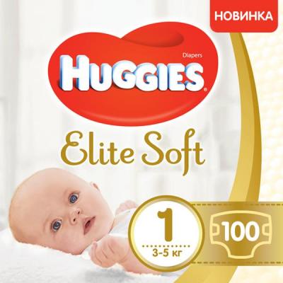 

Подгузник Huggies Elite Soft 1 Giga (3-5 кг) 100 шт (5029053548500). 47954