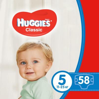 

Подгузник Huggies Classic 5 Mega 58 шт (5029053543192). 47968