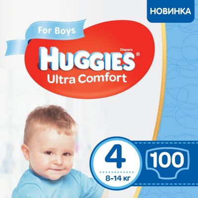 

Подгузник Huggies Ultra Comfort 4 Box для мальчиков (8-14 кг) 100 шт (5029053547831). 47981