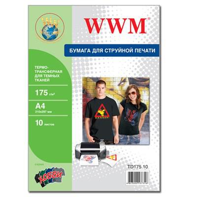 

Бумага WWM A4 Termotransfers/Black (TD175.10). 45762
