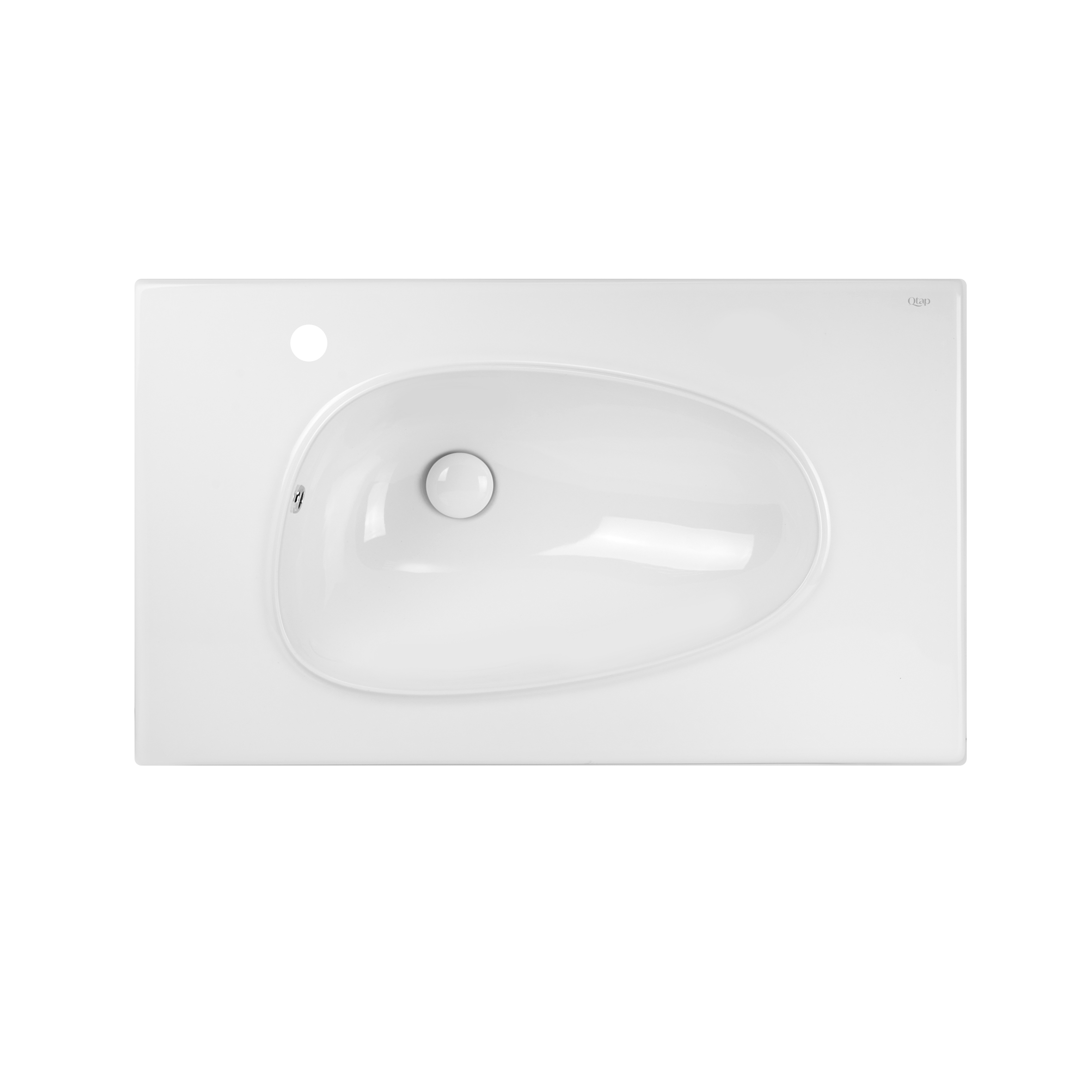 

Раковина Qtap Virgo 800х480х167 White с донным клапаном QT1811FL8128BLW