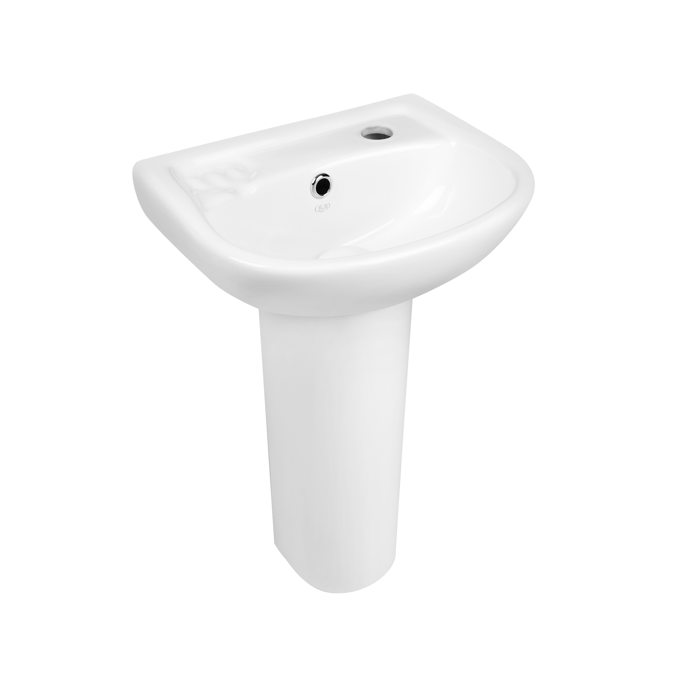 

Раковина напольная с пьедесталом детская Qtap Baby 375x305x520 White с донным клапаном QT2311LP304BW