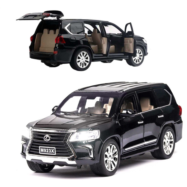 

Машинка коллекционная моделька ТК Union Group Lexus LX 570 металлическая игрушечная с подсветкой фар 1:24 Черный (8710907)