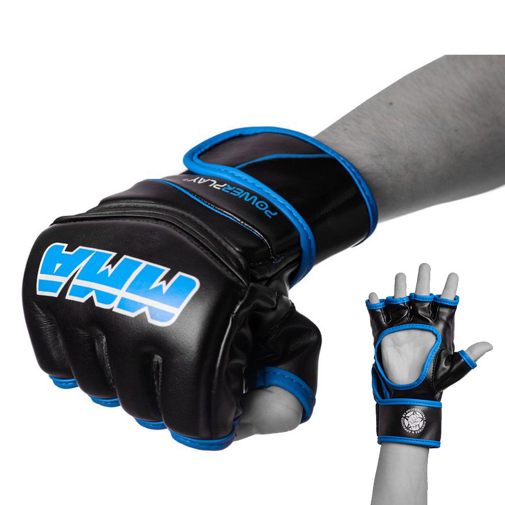 

Перчатки для ММА PowerPlay 3055 Black-Blue XL