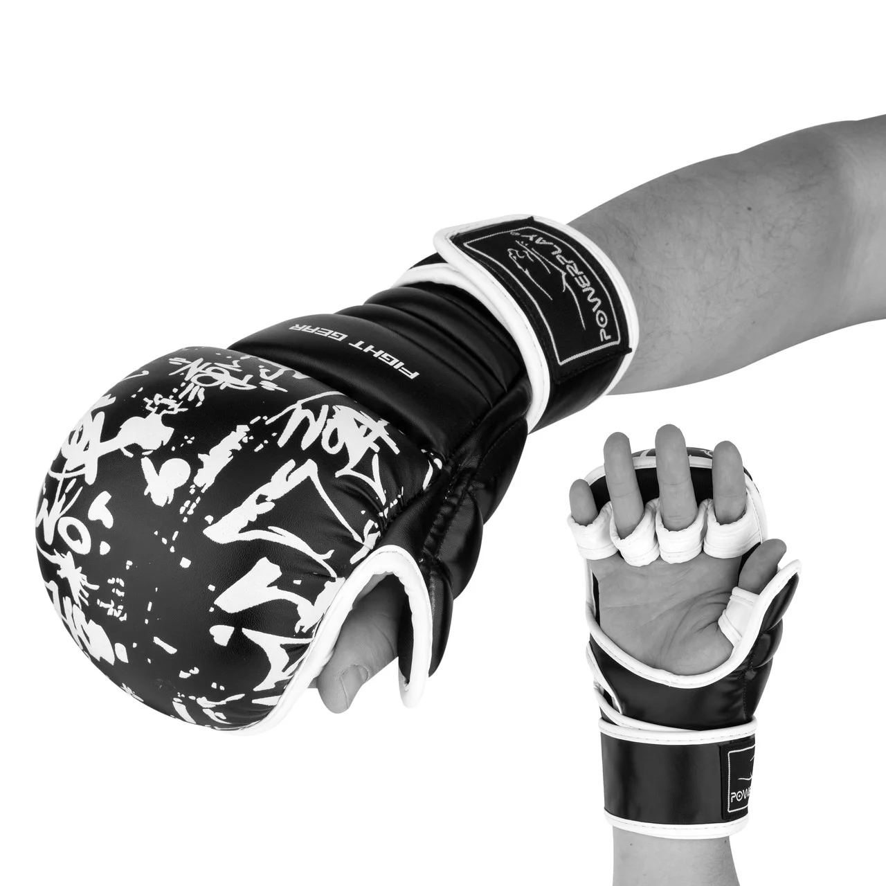 

Перчатки для карате PowerPlay 3092-K Black-White XL