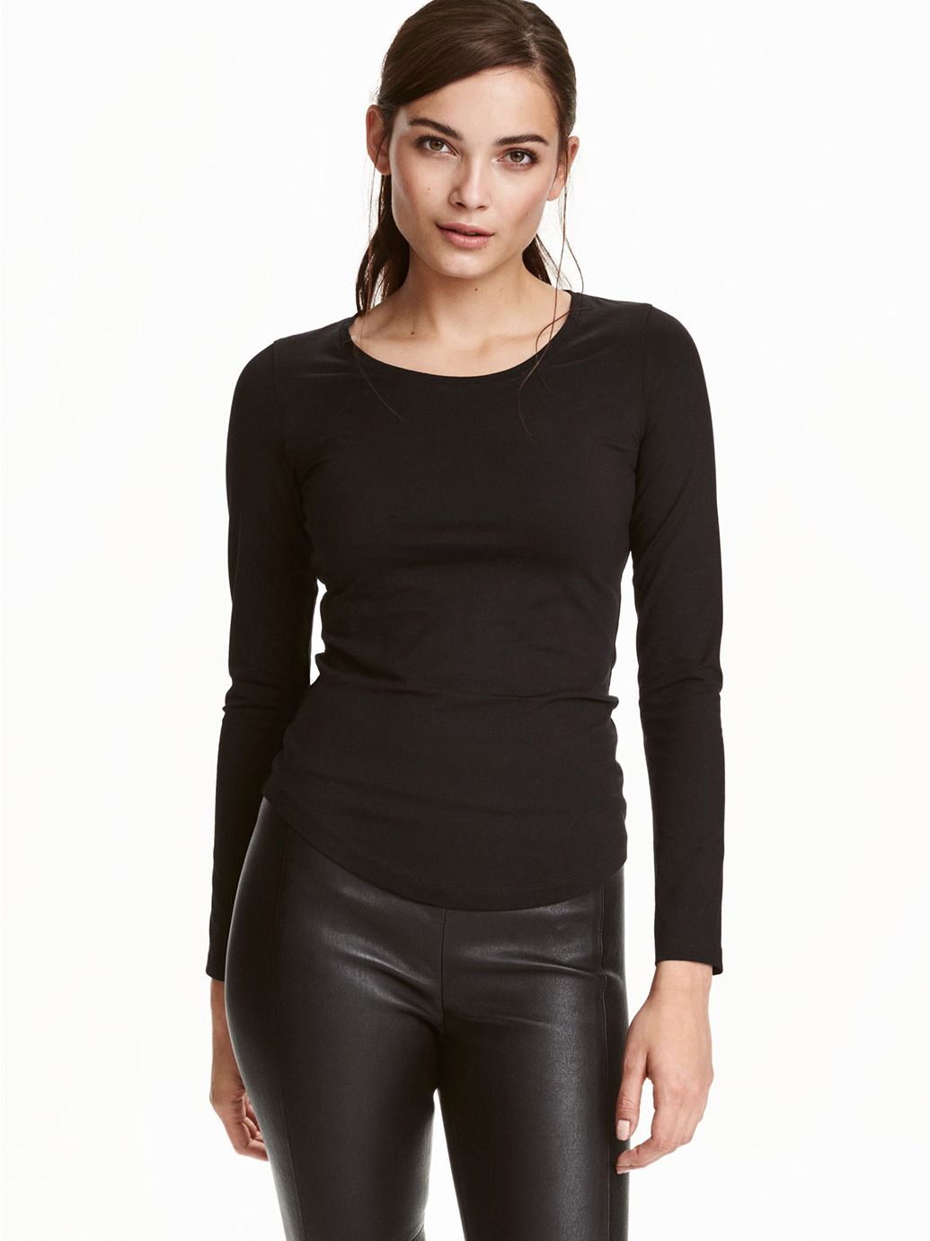 

Лонгслив H&M 0121613_черн_01 S Черный