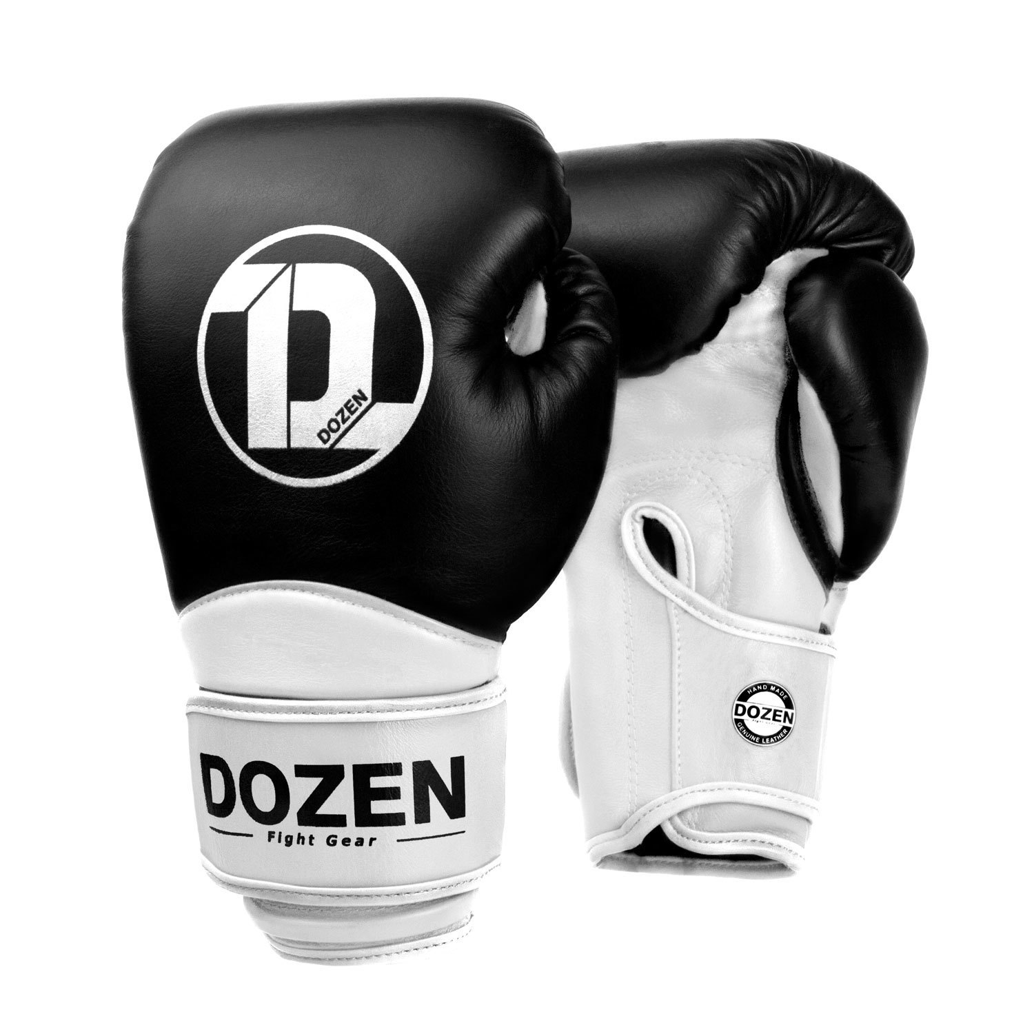 

Боксерские перчатки Dozen Dual Impact Training Boxing Gloves вес 16 унций Черно-белые DZN-BG201126