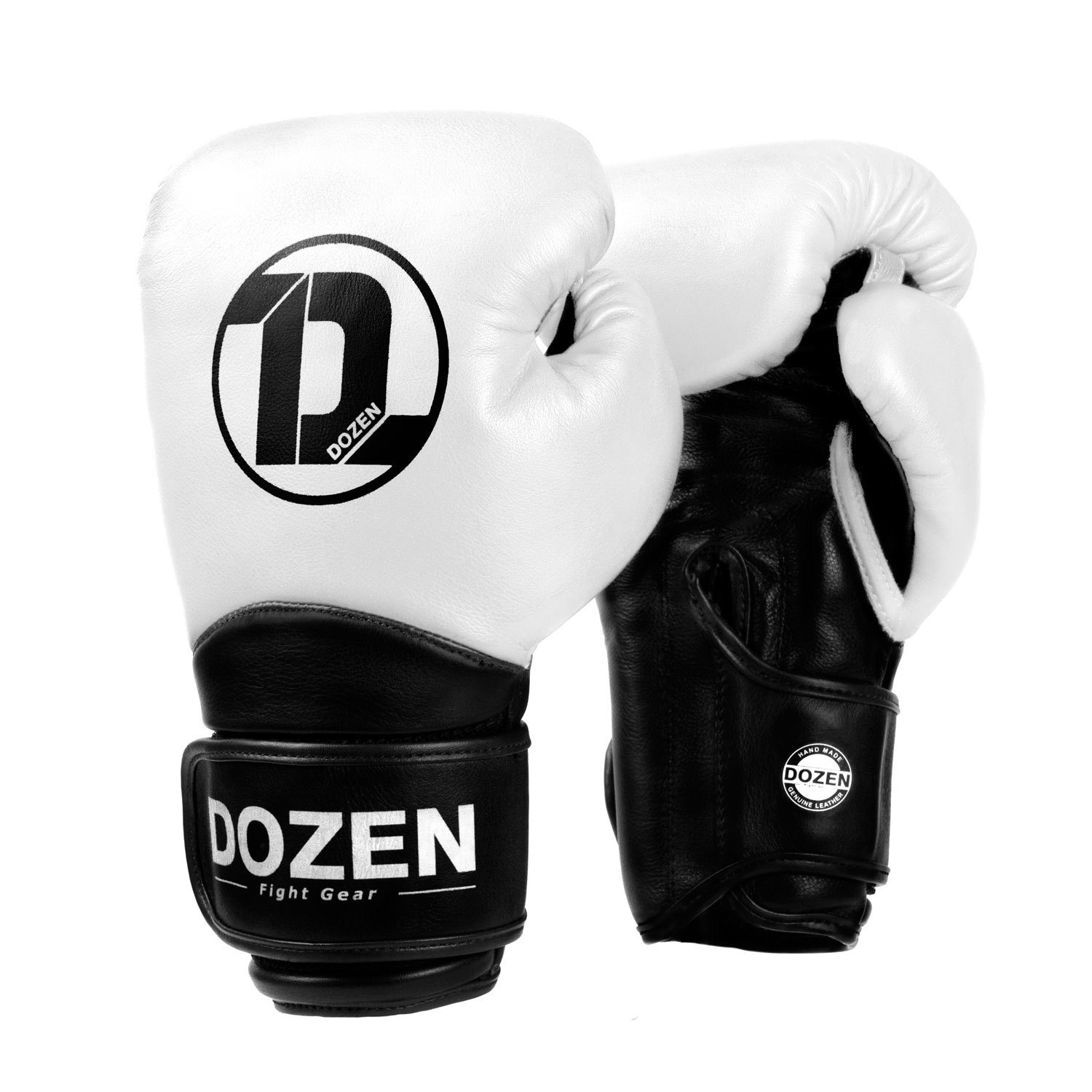 

Боксерские перчатки Dozen Dual Impact Training Boxing Gloves вес 14 унций Бело-черные DZN-BG201126
