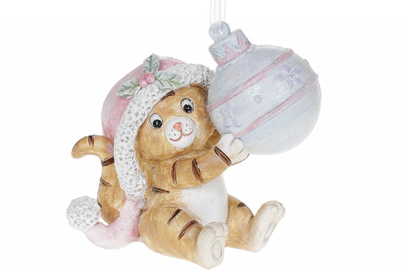 

Декоративная подвесная фигурка Bon Тигрёнок с шаром, 8.5см 707-010 (IR04305)