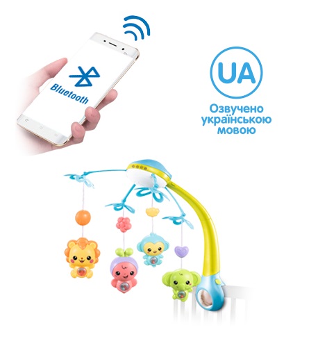 

Мобиль Карусель LIMO TOY HB 0007 ABCD голубой (BAM005035)