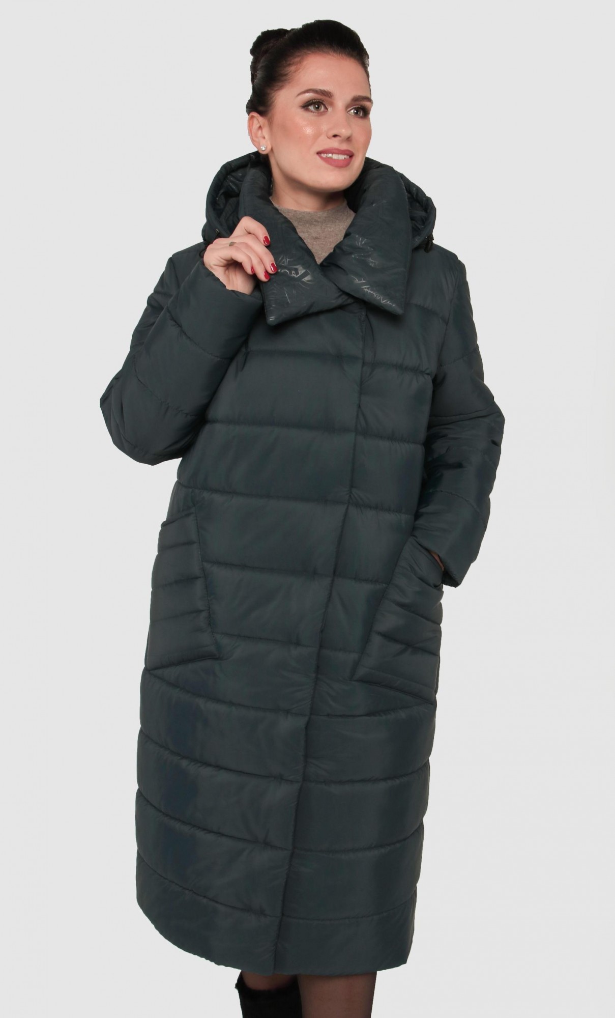 

Пуховик Exclusive moda М-234  Темно-зеленый, Пуховик Exclusive moda М-234 56 Темно-зеленый
