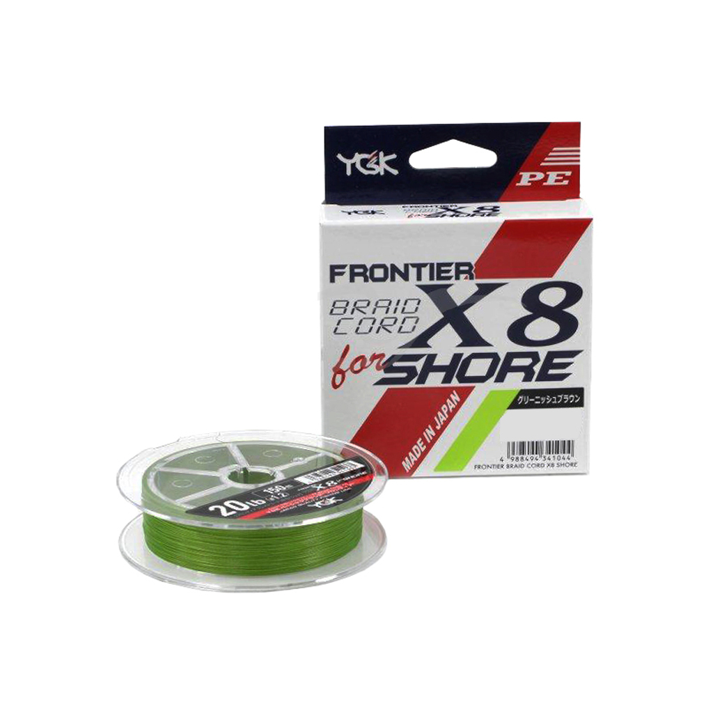 

Шнур YGK Frontier Braid Cord X8 150m Green 2.0/0.235mm 30lb/13.5kg (5545.02.99)